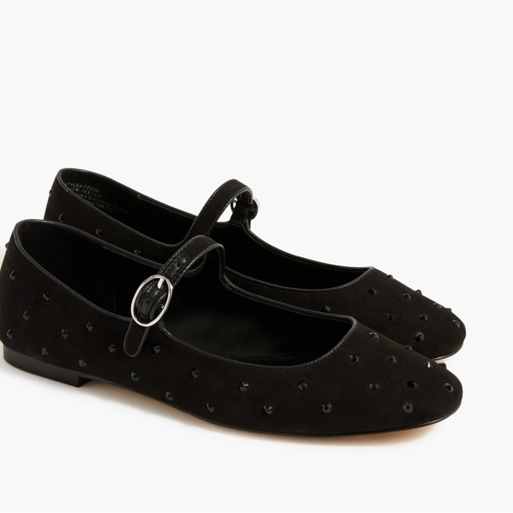NWT J.Crew Factory Rhinestone Mary Jane flats size 6.5 no box
